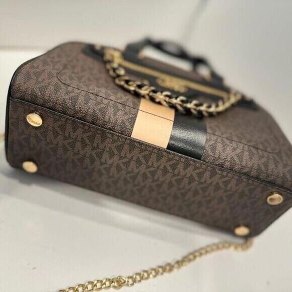 Michael KORS Williamsburg logo-plaque leather tote bag, purse new - Picture 8 of 12